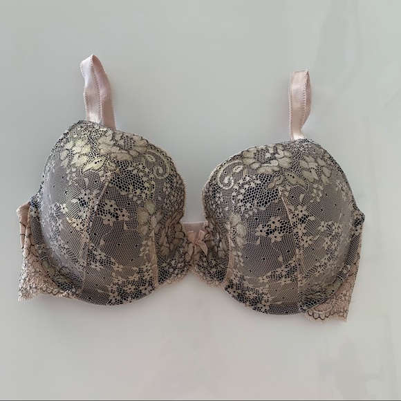 Victoria's Secret Other - Victoria’s Secret 34DD Dream Angels Padded Gold and Blue Bra